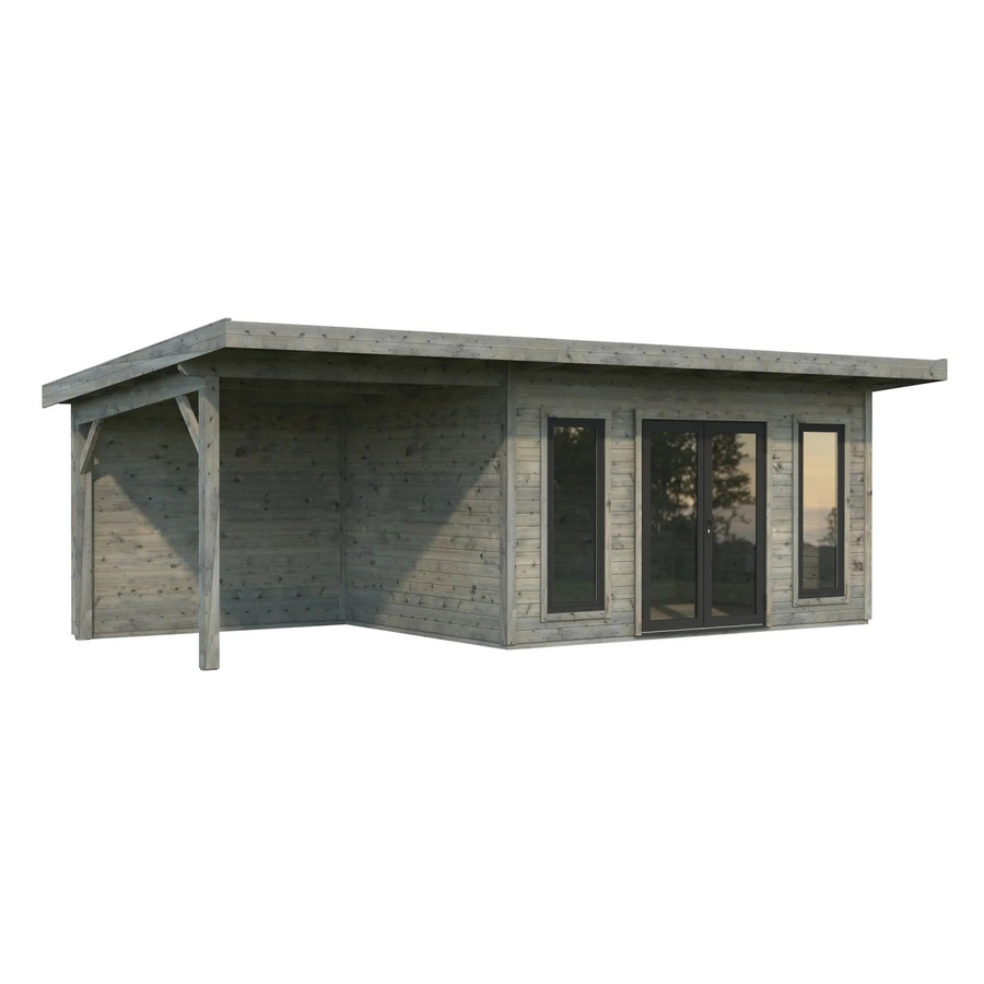 Palmako Holz-Gartenhaus Aurelia Pultdach in Grau mit modernem Design, B/T: 749 x 300 cm - Bild 2