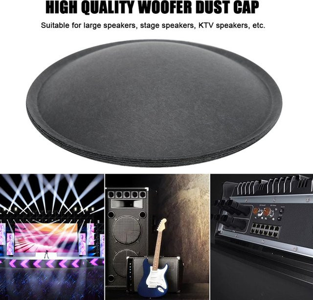 5 Stück Subwoofer-Staubschutz aus schwarzem Papier in verschiedenen Größen für dein Audio-Equipment - Bild 1
