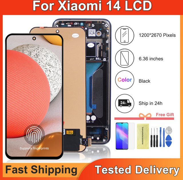 Xiaomi Mi 14 Ersatz Display mit Touchscreen Digitizer Montage in Schwarz - Bild 1