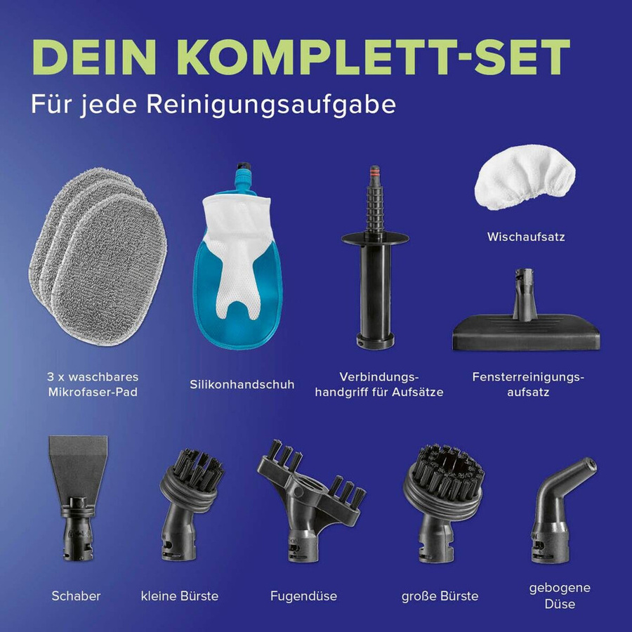 Lichterblitz Handdampfreiniger 19413 in Blau/Grau mit 1200 W, B/H/T: 23,6 x 23,5 x 32,5 cm - Bild 2