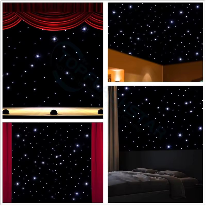 LED Sternenhimmel Vorhang mit DMX512 Steuerung in Schwarz für Party, DJ und Events - Bild 2