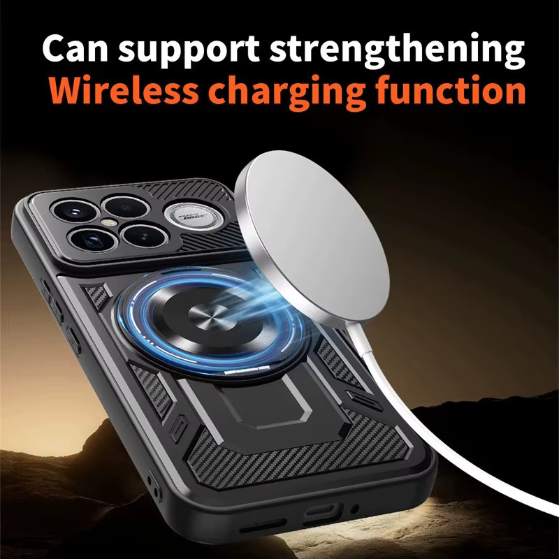 Heavy Duty Schutzhülle für Xiaomi Poco F8 Ultra und F8 Pro mit Ring-Ständer Halterung in Schwarz und Gold - Bild 5