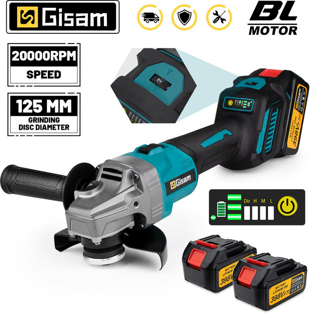 Makita 125 mm Bürstenloser Winkelschleifer mit 7 Gängen für 18 V Akkus der LXT Serie - Bild 1