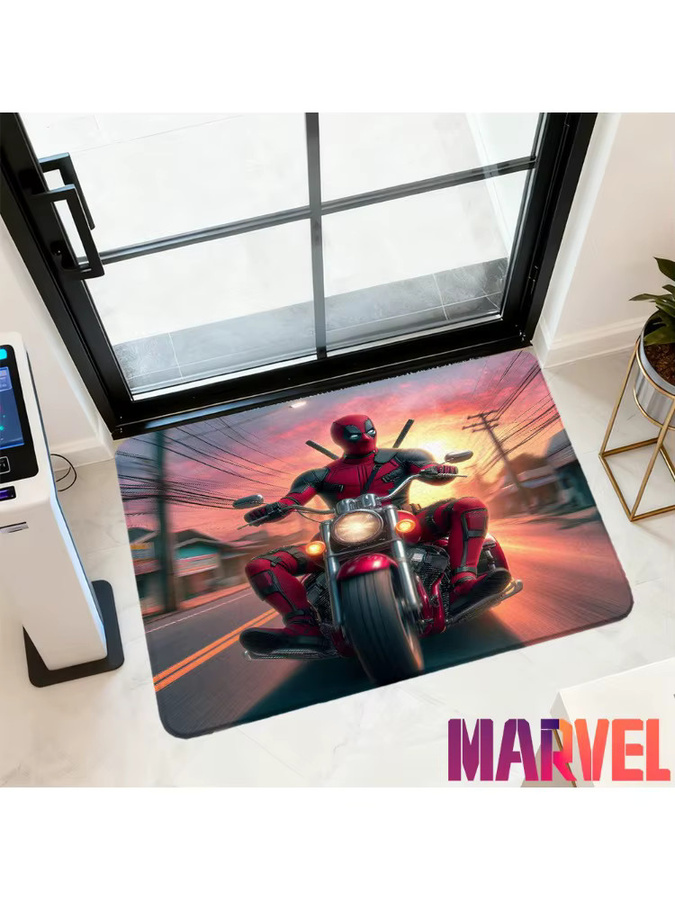 MARVEL Deadpool Badematte mit rutschfester Rückseite, Mehrfarbig, B/T: 60 x 40 cm - Bild 6