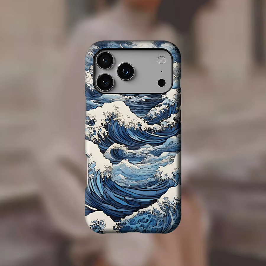 Great Wave Revival Magnetische Handyhülle für iPhone 17 16 15 14 Pro Max Plus, Robuste Einzel- und Doppelschichtige Schutzhülle, Multicolour - Bild 3
