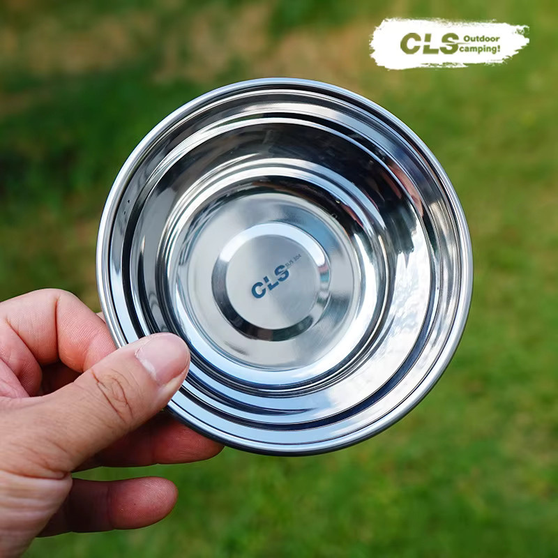 NOBANA Camping Geschirrset aus 304 Edelstahl, 16-teilig, Silber - Bild 4