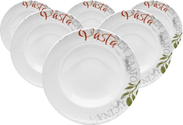 Van Well Pastateller Famosa Pasta Bowl im 6er Set, Durchmesser: 27 cm - Bild 1