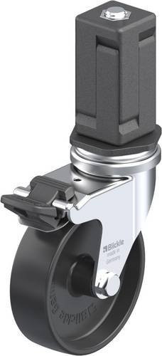 Blickle Lenkrolle LRA-POA 75G-FI-EV05 mit Feststeller, Farbe: Schwarz, Rad-Durchmesser: 75 mm, Tragfähigkeit: 75 kg - Bild 1