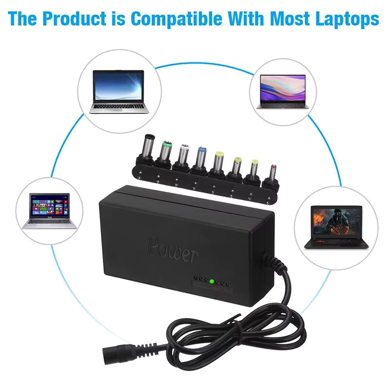 SHOYEE Universelles Laptop-Stecker-Set mit DC-Eingang, 34-teilig, Anschlussspitzen in Schwarz - Bild 6