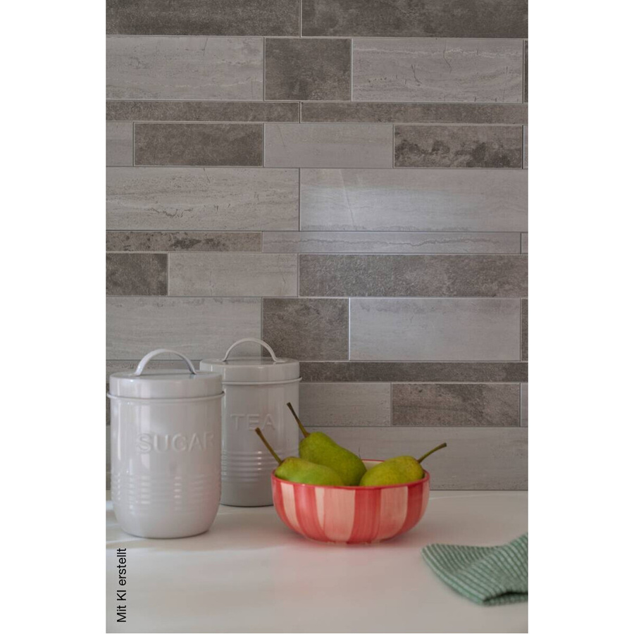 d-c-fix Wandfliesen in Steinoptik Grau Matt, B/B: 30,5 x 30,5 cm - Bild 3