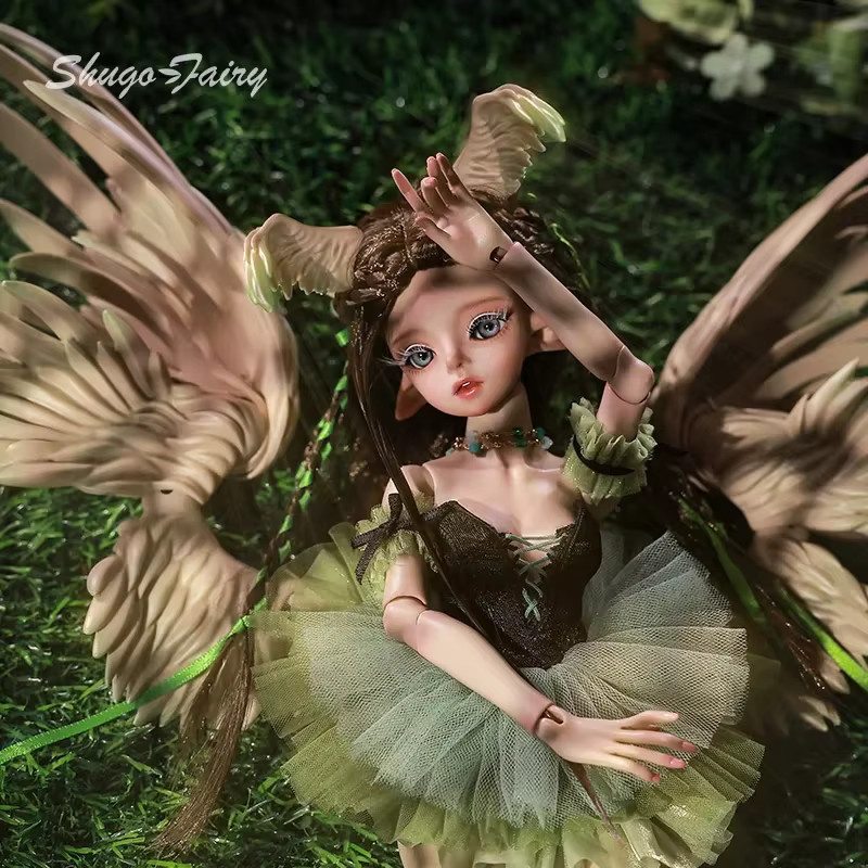 ShugaFairy Pegasus Beatrice Rose, Gelenkpuppe, 1/4 Bjd, Grün - Bild 2