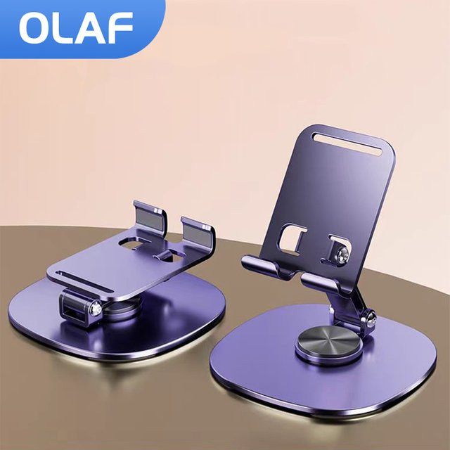 Olaf Drehtisch-Handyhalter in Grau als Desktop-Ständer für iPad, Samsung und iPhone - Bild 1