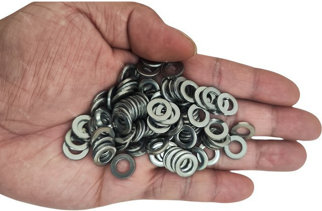 Flache Unterlegscheiben aus Edelstahl 304 in Silber für Schrauben und Bolzen - Bild 1