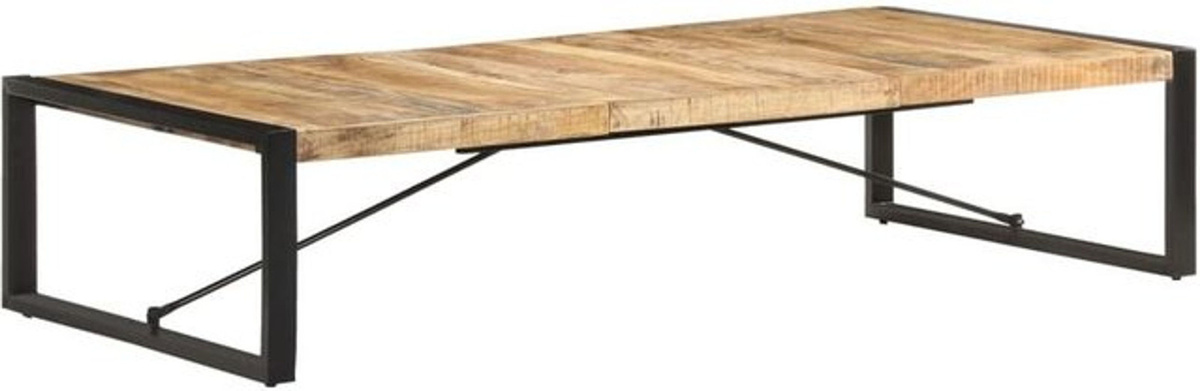 Couchtisch aus rauem Mangoholz und Metall im Industrial Design von vidaxl, Braun/Schwarz, B/T/H: 180 x 90 x 40 cm - Bild 1
