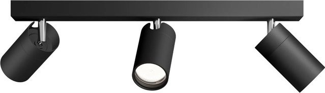 Philips Hue Idris 3-flammiger LED-Spot für Badezimmer, Schwarz, IP44, GU10, verstellbar - Bild 1