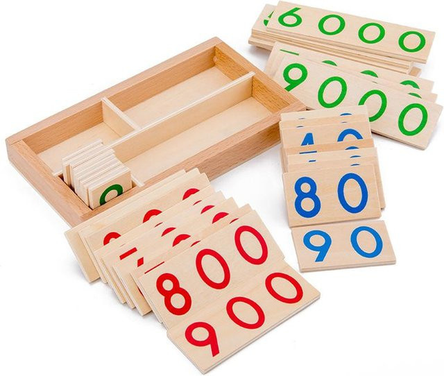 Kidsly Montessori-Set, Mathematik-Spielzeug, Holzspielzeug, beige - Bild 1