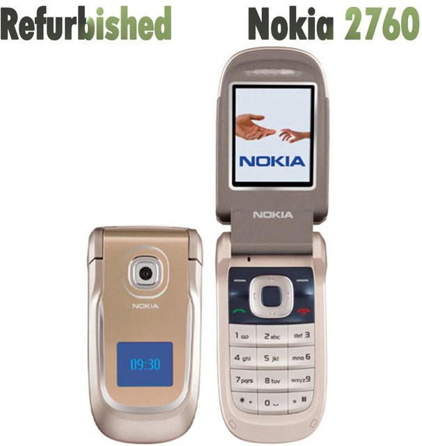 Generalüberholtes Nokia 2760 Mobiltelefon in Blau mit 1 SIM-Karte, Akku und Ladegerät - Bild 1