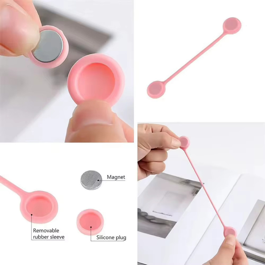 Magnetische Kabelorganisierer-Clips in Multicolour für USB-C Kabel, Ohrhörer und iPhone oder Samsung, ideal für Zuhause, Büro und Schule - Bild 3