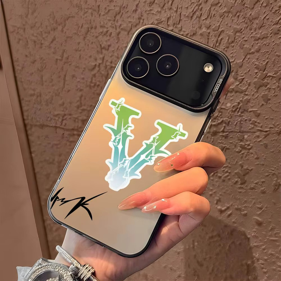 V-VrUnks Handyhülle mit Matt Laser Metallic Aurora Effekt für iPhone 17 16 15 14 13 12 11 Pro Max Air, Mehrfarbig - Bild 1