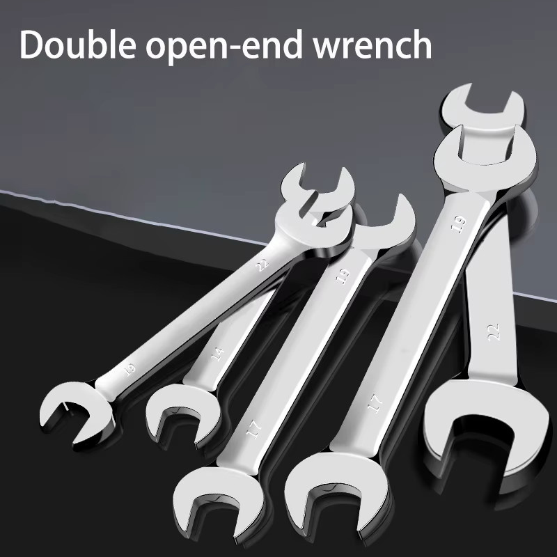 AXE SHAN Doppelendiger Gabelschlüssel aus Chrom-Vanadium in Silber, 6-32 mm - Bild 2