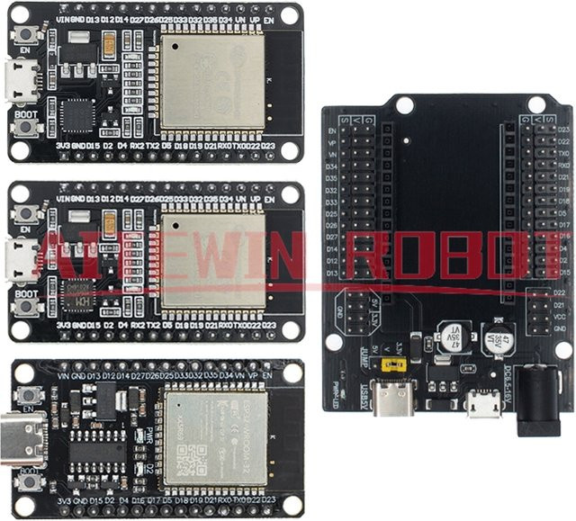 AITEWIN ROBOT ESP32-Entwicklungsboard 30PIN mit USB-C, WiFi und Bluetooth in Schwarz - Bild 1