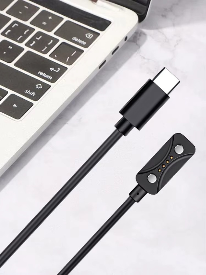 ALLOET USB-C Ladekabel in Schwarz für Polar Vantage M3, Polar Vantage V3, Ignite 3 und Grit X2 Pro Smartwatches - Bild 4