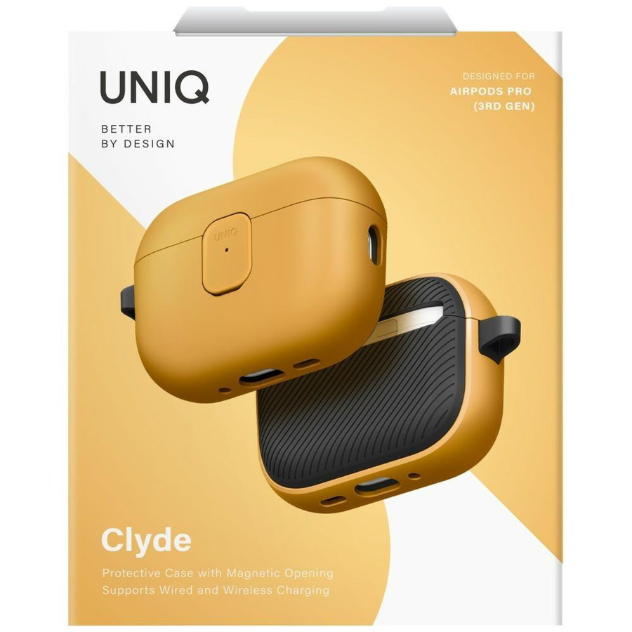 UNIQ Clyde Etui für AirPods Pro 3. Generation in Gelb-Grau - Bild 3