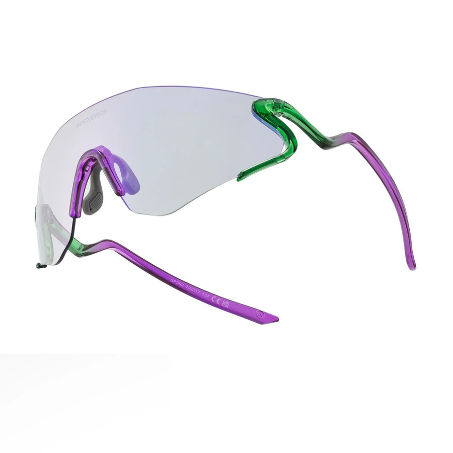 ROCKBROS Sportsonnenbrille, Vollrand, lila, tr90, photochrome - Bild 1