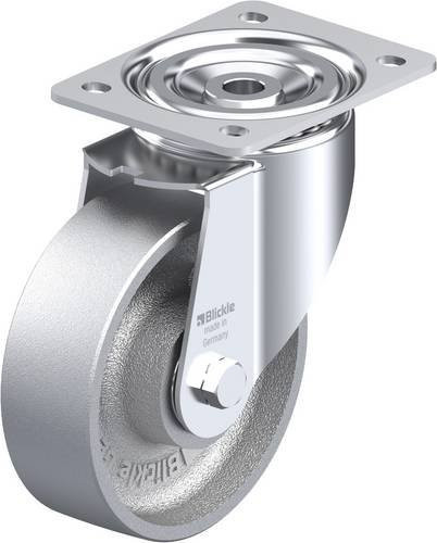 Blickle Lenkrolle LI-G 150IK mit Schraubplatte, verzinkter Stahl, Rad-Durchmesser: 150 mm, Tragfähigkeit: 350 kg - Bild 1
