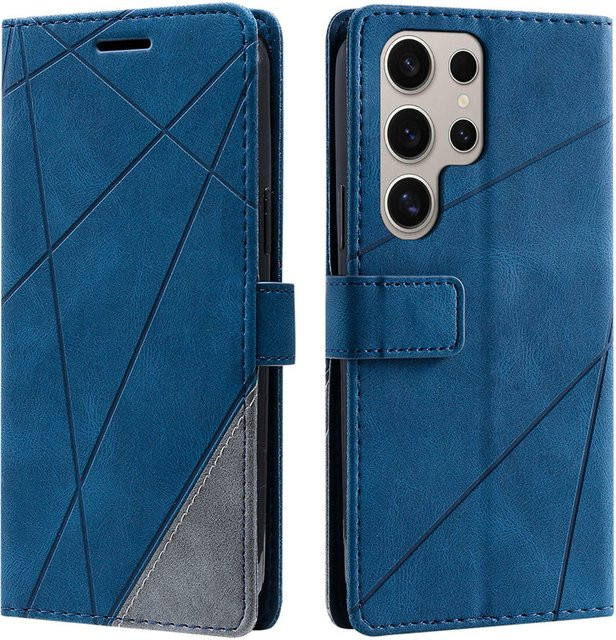 Magnetische Lederhülle Flip Case für Samsung Galaxy S26 Ultra S25 Edge S24 S23 FE Plus Pro 5G mit Brieftaschenfunktion und Standfunktion - Bild 1