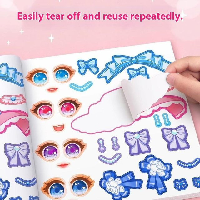 CHENJ Prinzessin Aufkleber Puzzle, Bunt, 1-teiliges Set - Bild 1