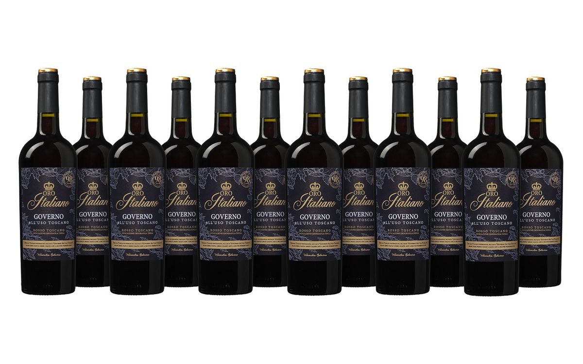 Oro Italiano Rotwein Toskana Cabernet Sauvignon/Ciliegiolo/Sangiovese, 12 x 0,75 l - Bild 2