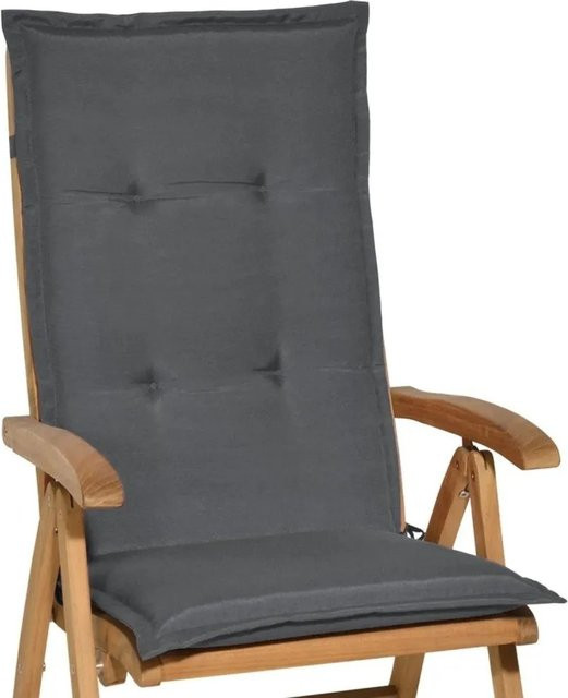 Beautissu Loft HL Hochlehner Graphitgrau B: 120 cm, T: 50 cm, H: 6 cm - Bild 1