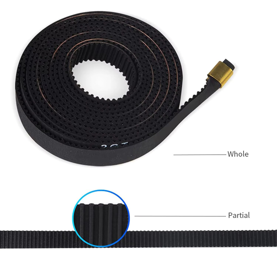 Creality Ender 3 V3 SE Ersatzteil-Set mit X- und Y-Achsen-Synchronriemen sowie Ring-Synchronriemen in Schwarz - Bild 3