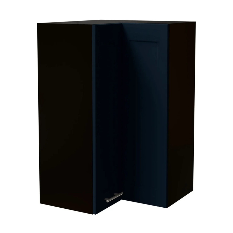 Eckhängeschrank Oslo von Feldmann-Wohnen in Schwarz und Indigo Matt, B/T/H: 60 x 60 x 96 cm - Bild 2