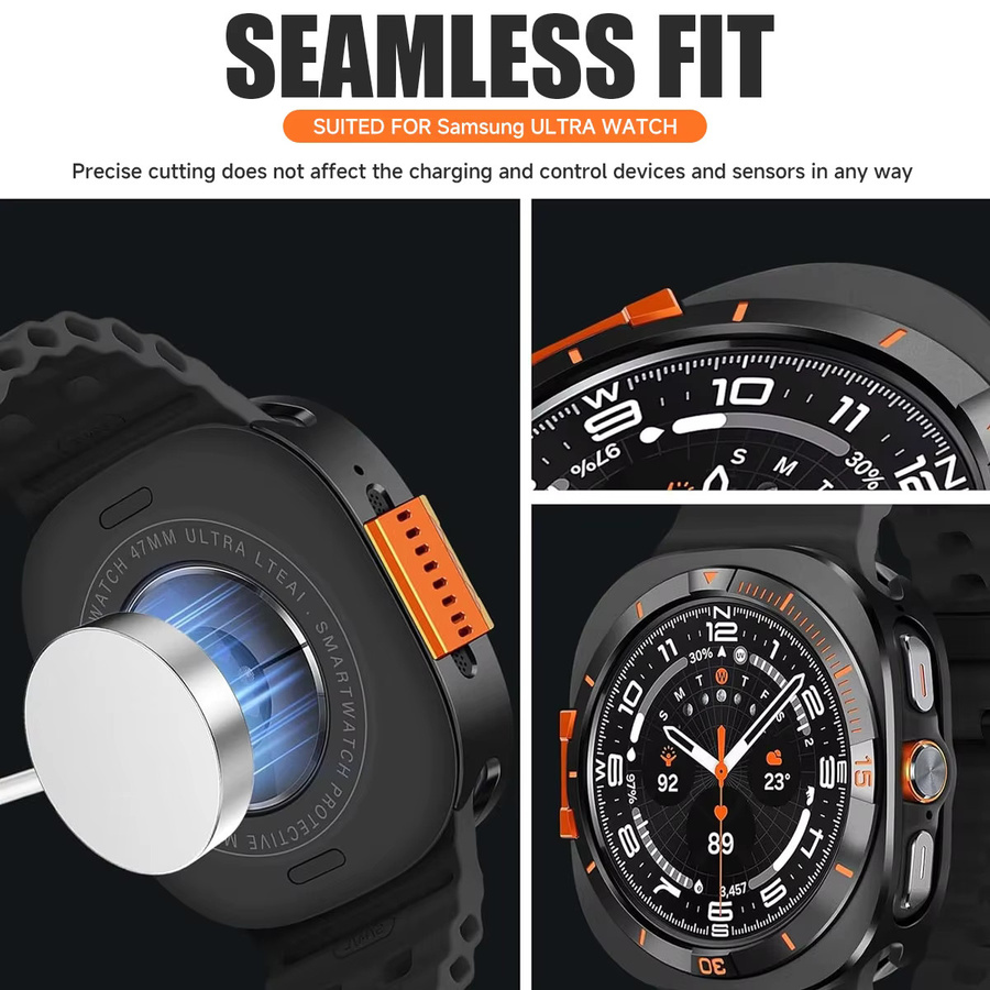 CAOWTAN Uhrengehäuse für Samsung Galaxy Watch Ultra 2025 47mm, Aluminiumlegierung - Bild 3