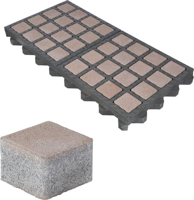 Hübner-Lee Drainpflaster Füllstein Sandfarben B/T/H: 7,4 x 7,4 x 4,9 cm - Bild 1