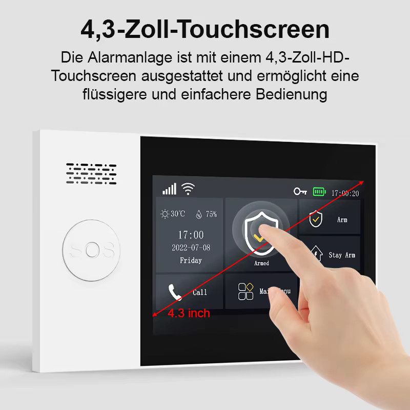 PGST Einbruchmelder Set intelligent WiFi 2G GSM in Weiß, drahtloses Sicherheitssystem für Haus, Wohnung und Büro mit App-Steuerung via Tuya Smart Life - Bild 4