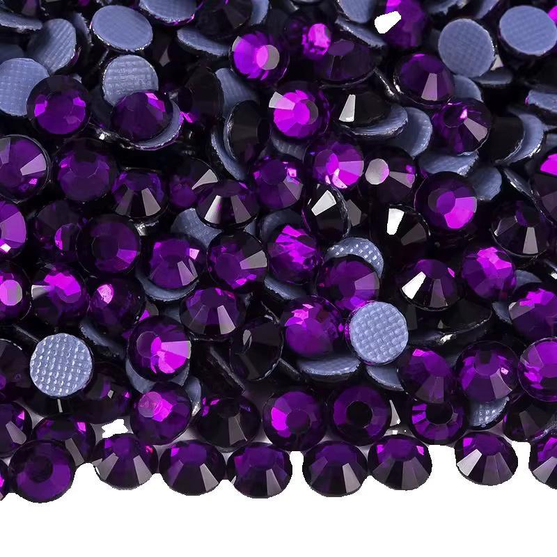 Strasssteine Royal Violet Lila Glitzer Glas Flatback, Charm DIY - Bild 4