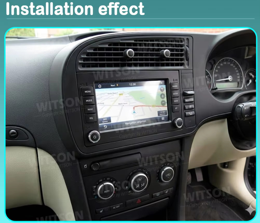 AVGOTOP Android Autoradio für SAAB 9-3 (2007-2012) mit GPS, WiFi und Carplay in Schwarz - Bild 2