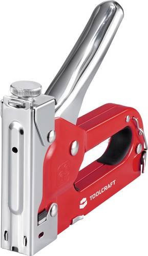 TOOLCRAFT Handtacker TO-10666239 in Silber und Rot für Klammerntyp Typ 53 und Typ 1008F mit einer Klammernlänge von 4 - 14 mm - Bild 1
