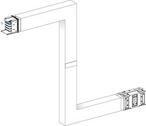 Schneider Electric KSA630DZE43F KSA Z-Element Brandschott für Kleinverteiler, 630A, hochkant, aufwärts-abwärts, weiß - Bild 1