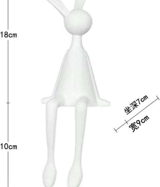 Moderne Hasenfigur von the BAY in Weiß als kreative Tischdekoration - Bild 1