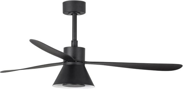 FARO Deckenventilator Amelia II mit LED-Beleuchtung und Fernbedienung, Schwarz, Durchmesser: 132 cm