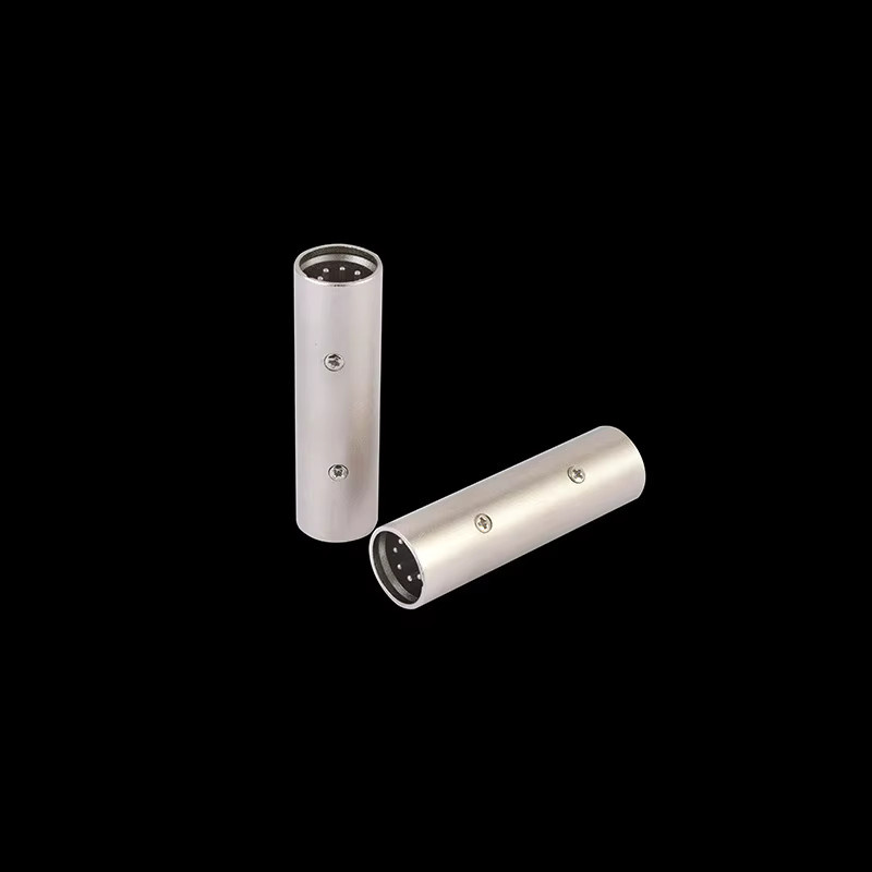 BSN XLR auf DMX Konverter Adapter 3 Pin auf 5 Pin mit Metallgehäuse in Silber - Bild 1