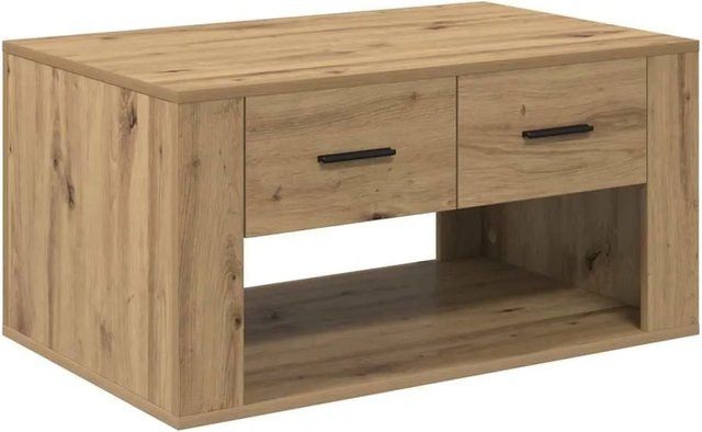 vidaXL Couchtisch Artisan-Eiche in Braun, rechteckig, B/T/H: 80 x 50 x 40 cm - Bild 1