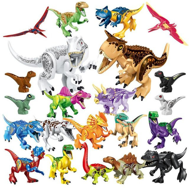 Happy Building Blocks Dinosaurier Baustein Set, Blau, 22-teiliges Set, ab 7 Jahren - Bild 1