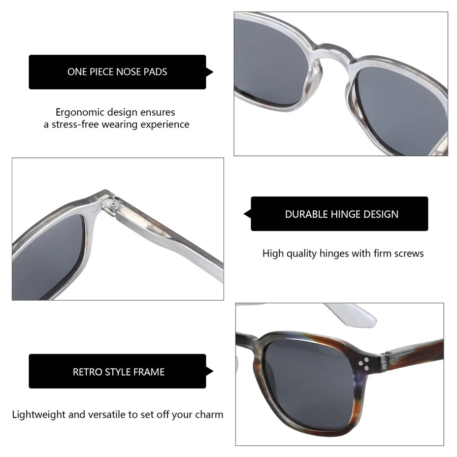 BLUEMOKY Sonnenbrille, quadratisch, Vollrand, Unisex, polarisiert - Bild 3