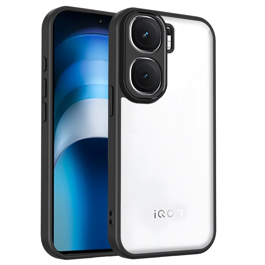Silikon Handyhülle für Vivo IQOO Neo9 Pro und IQOO Neo 9s Pro mit matter Rückseite und Luftpolster-Bumper in Transparent und Schwarz - Bild 2