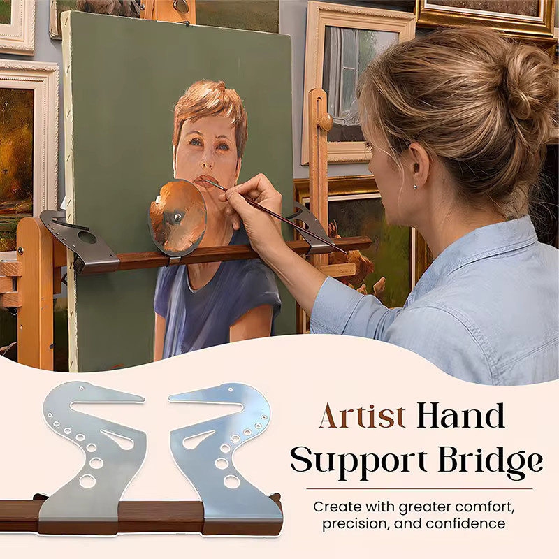 Künstler-Handstütze als verstellbare Armstütze und Handgelenkstabilisator für Malerei und Zeichnen am Tisch - Bild 3